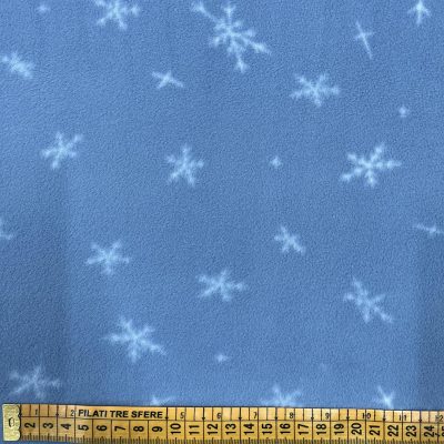 Micropile azzurro fantasia fiocchi di neve 1