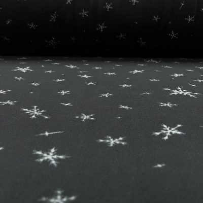 Micropile nero fantasia fiocchi di neve 5