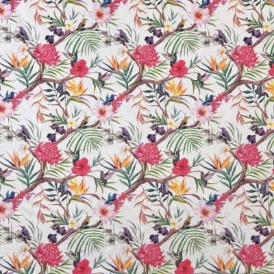Tessuto da arredo in cotone fantasia floreale giungla 7