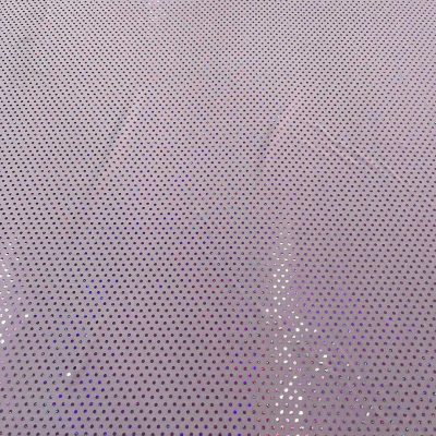 Lycra lilla con pois violetti iridescenti 5
