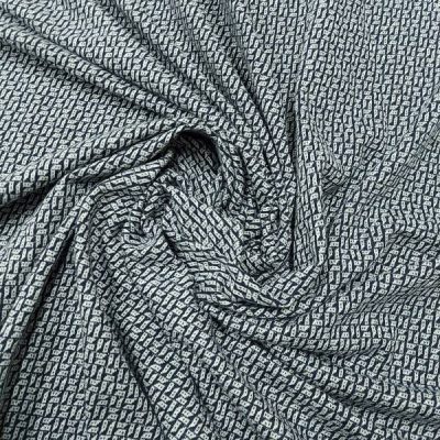 Tessuto 100% Cotone fondo blu con disegni bianchi - Alt.200 cm