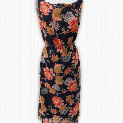 Seta voile fantasia mazzi di fiori Alt.140 cm