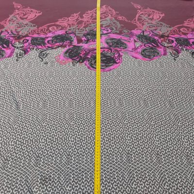 Raso di seta fantasia floreale 117 cm