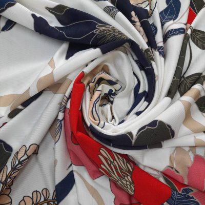 Viscosa bielastica floreale Alt.140 cm