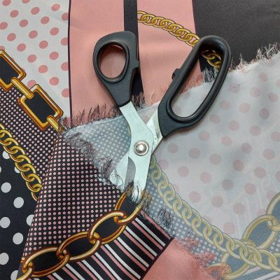 Scampolo made in Italy pannello rosa nero e oro 85x145 cm