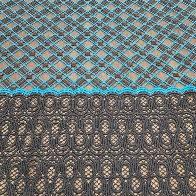 Pizzo macramè eleganti forme geometriche Alt.20x110 cm