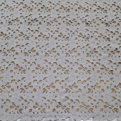Pizzo macramè floreale grigio Alt.65 cm