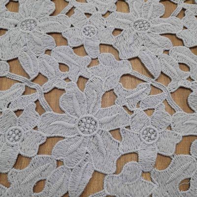 Pizzo macramè floreale grigio Alt.65 cm