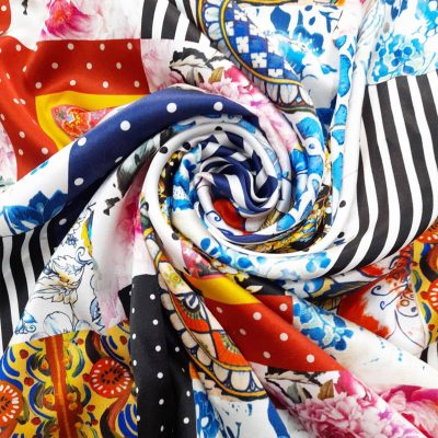 Raso di seta elasticizzato made in italy Alt.140 cm