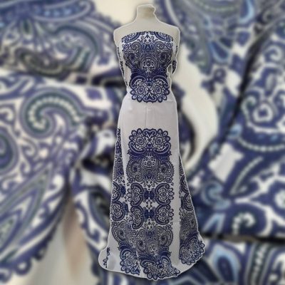 Tessuto elasticizzato fantasia astratta Alt.145 cm