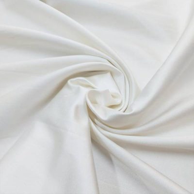Raso in tinta unita misto-seta colore bianco naturale 3