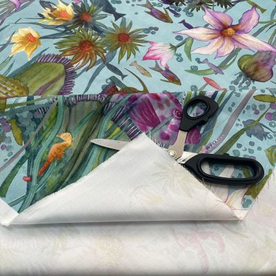 Tessuto per Tovaglia Bottaro 100% Cotone - sottomarino - Alt. 180 cm 2