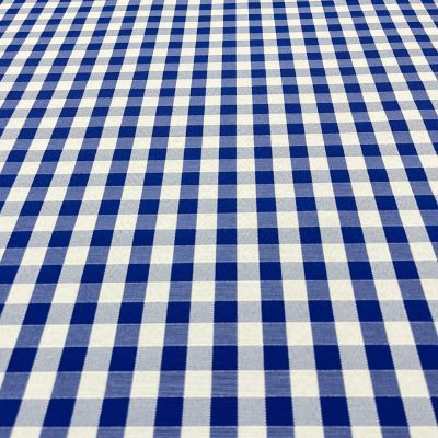 Tovagliato in cotone teflonato a quadretti - bianco e blu 1