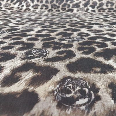 Scampolo in chiffon groffato firmato Philip Plein 150x140 cm - 3