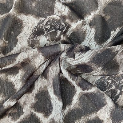 Scampolo in chiffon groffato firmato Philip Plein 150x140 cm - 1