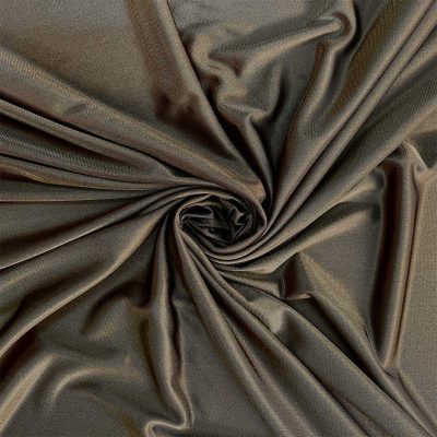 Tessuto elasticizzato effetto maglina marrone scuro 2
