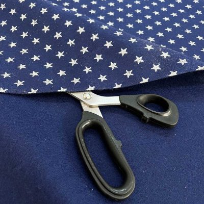 Pannolenci blu natale con stelline argento glitterate 4