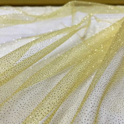 Tule glitterato giallo 4