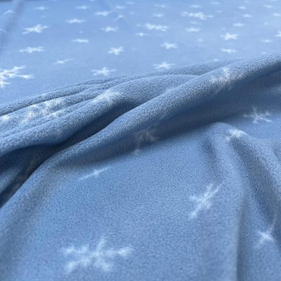 Micropile azzurro fantasia fiocchi di neve 6