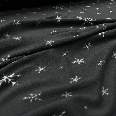 Micropile nero fantasia fiocchi di neve 4