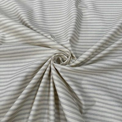 Cotone a righe grigie stile marinaro bianco 5