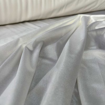 Tessuto elasticizzato effetto maglina bianco 3