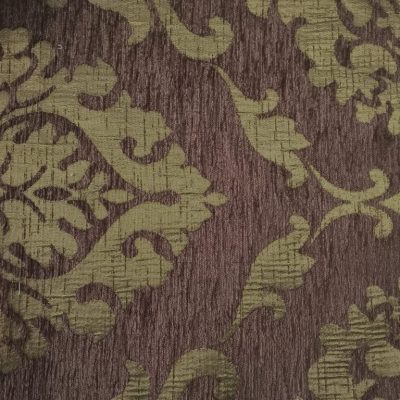 Misto viscosa motivo damascato - viola e bronzo Alt.140cm