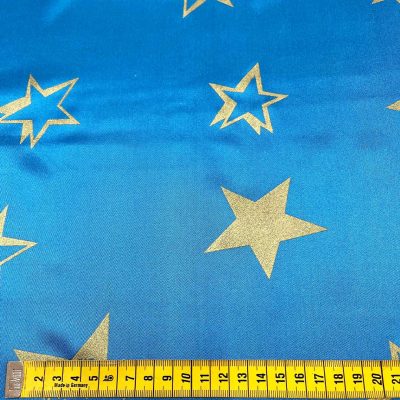 Raso con stelle dorate su sfondo turchese 4