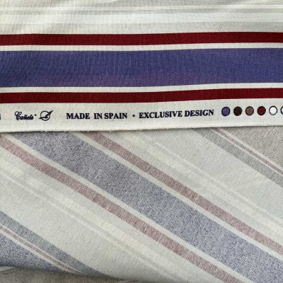 Tessuto fantasia a righe multicolore 4
