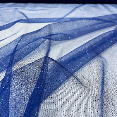 Tulle glitterato blu 6