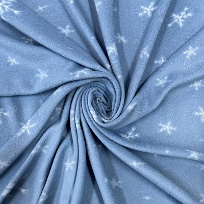 Micropile azzurro fantasia fiocchi di neve 5