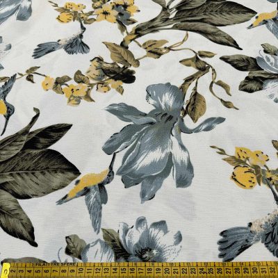 Tessuto milleusi in puro cotone stampa vintage naturale 3