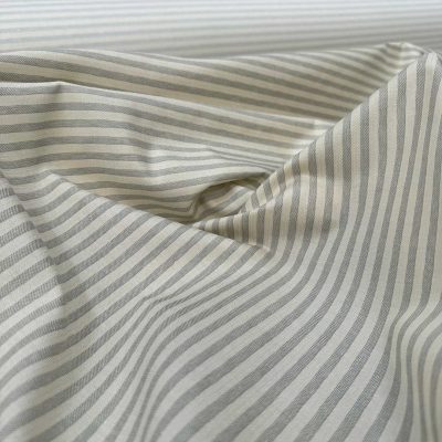 Cotone a righe grigie stile marinaro bianco 4
