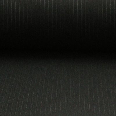 Tessuto classico in misto cotone motivo a righe - nero e bianco2