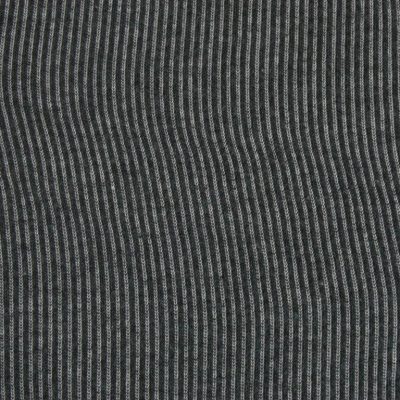 Jersey di cotone fantasia a righe bianche - nero