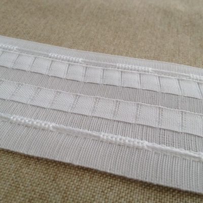 Nastro arricciatenda a tasche continue - bianco