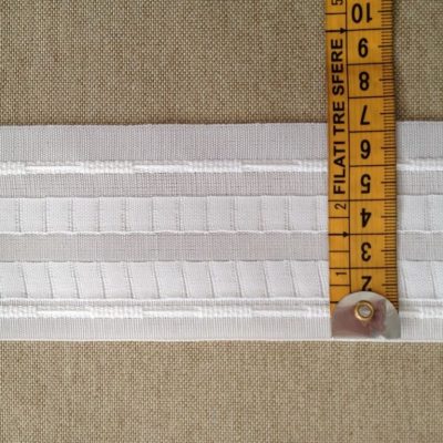 Nastro arricciatenda a tasche continue - bianco