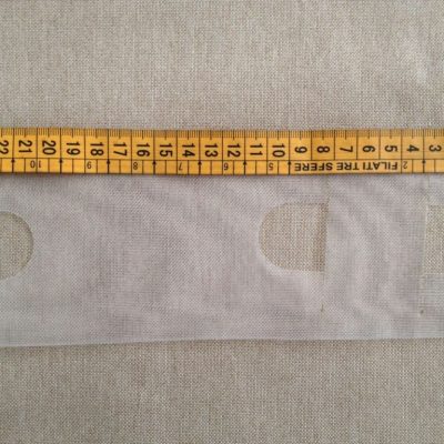 Nastro arricciatenda forato per passaggio bastone - bianco