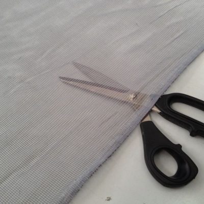 Tessuto tendaggio ad effetto retina - grigio