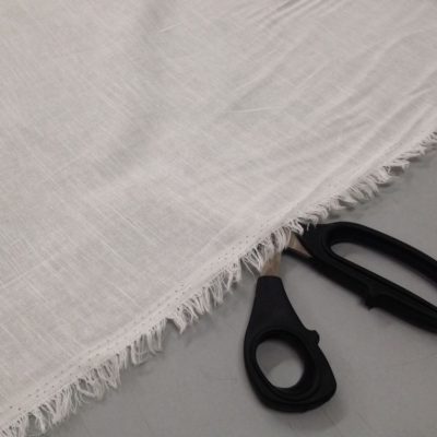 Tessuto Misto lino - bianco Alt.150 cm