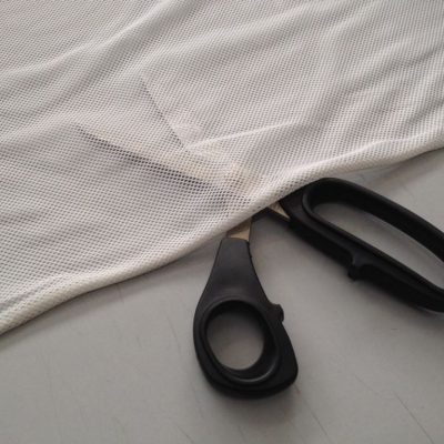 Maglina per abiti a rete - bianco Alt.140cm