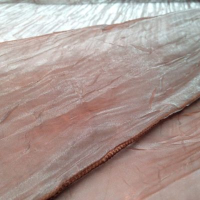 Organza effetto stropicciato sfumato - ruggine Alt.300 cm