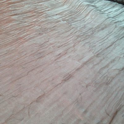 Tendaggio in organza effetto stropicciato sfumato - ruggine2