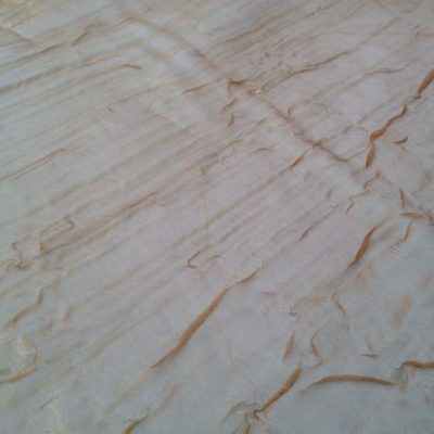 Organza effetto stropicciato dorato - giallo sabbia Alt.300 cm