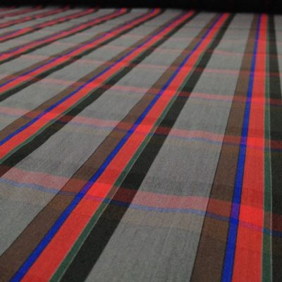 Cotone elasticizzato motivo a righe e quadri grandi - multicolor Alt.140 cm