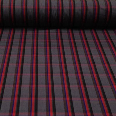 Cotone elasticizzato motivo a righe e quadri grandi - multicolor Alt.140 cm