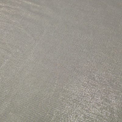 Tessuto tendaggio con righe bianco e oro luccicanti - panna Alt.335 cm