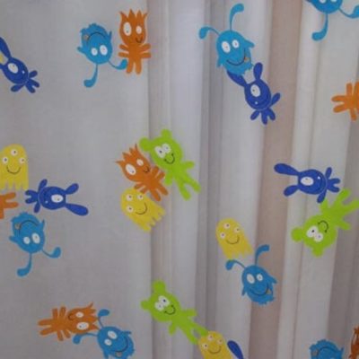 Organza fantasia mostriciattoli colorati Alt.290 cm