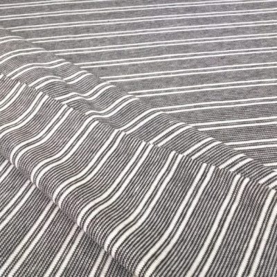 Tessuto maglina in cotone motivo a righe bianche