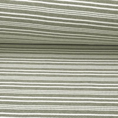 Maglina in cotone motivo a righe bianche - verde Alt.180 cm